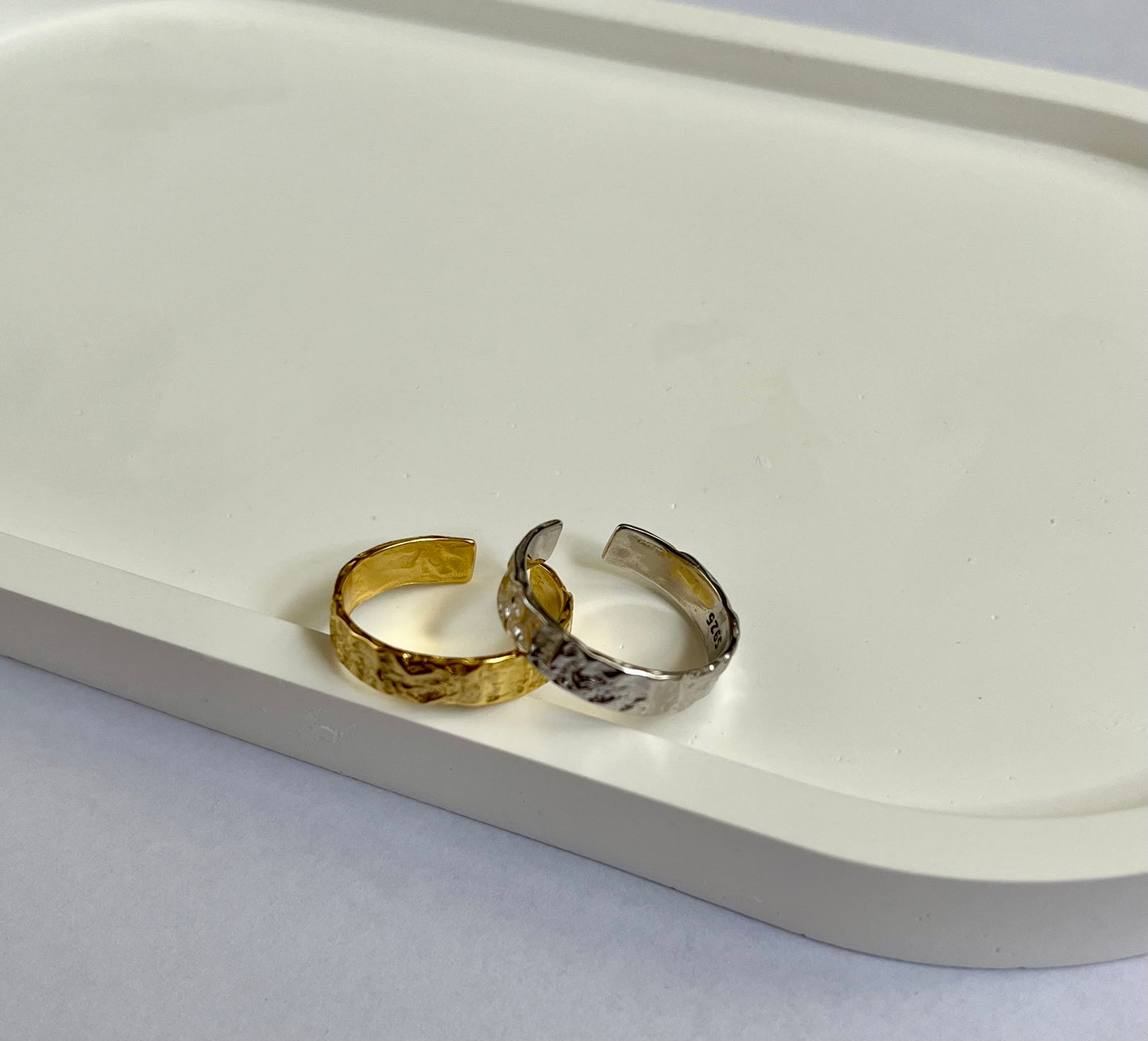 Gold vermeil ring, greek ring, unique ring, adjustable jewellery, hammered ring