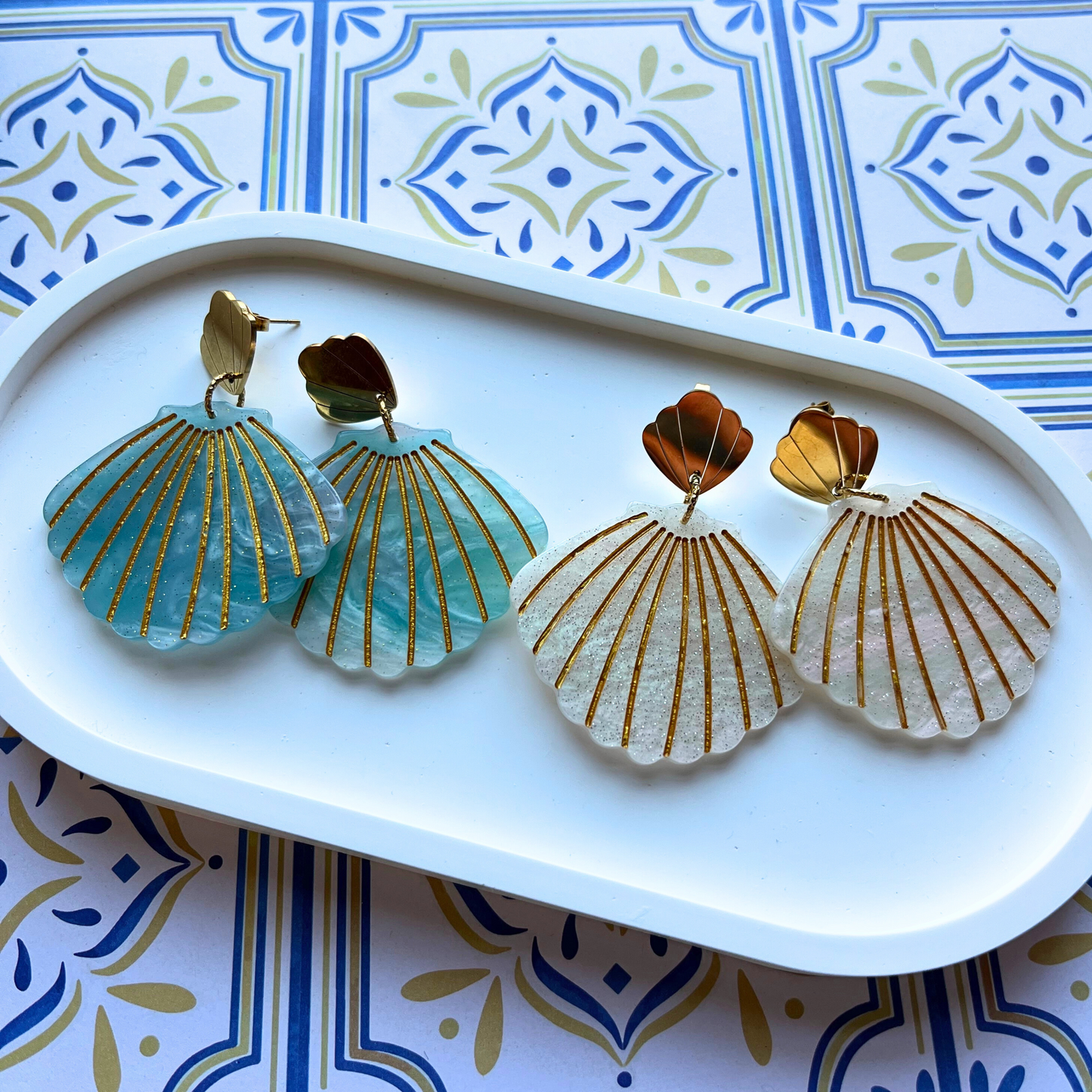 Marbella Resin Sea Shell Earrings