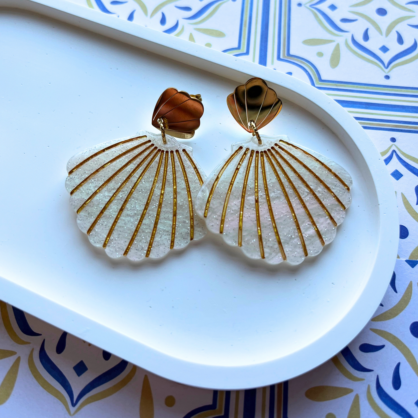 Marbella Resin Sea Shell Earrings