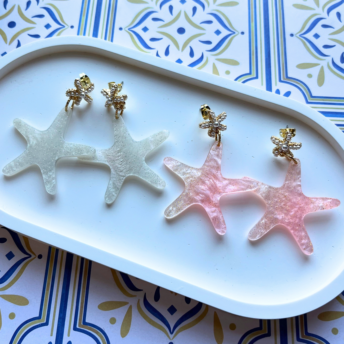 Cortona Resin Star Fish Earrings