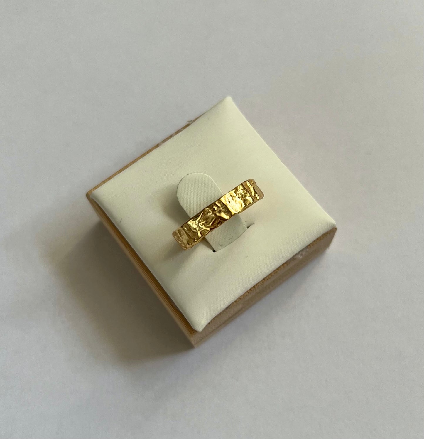 Gold vermeil ring, greek ring, unique ring, adjustable jewellery, hammered ring