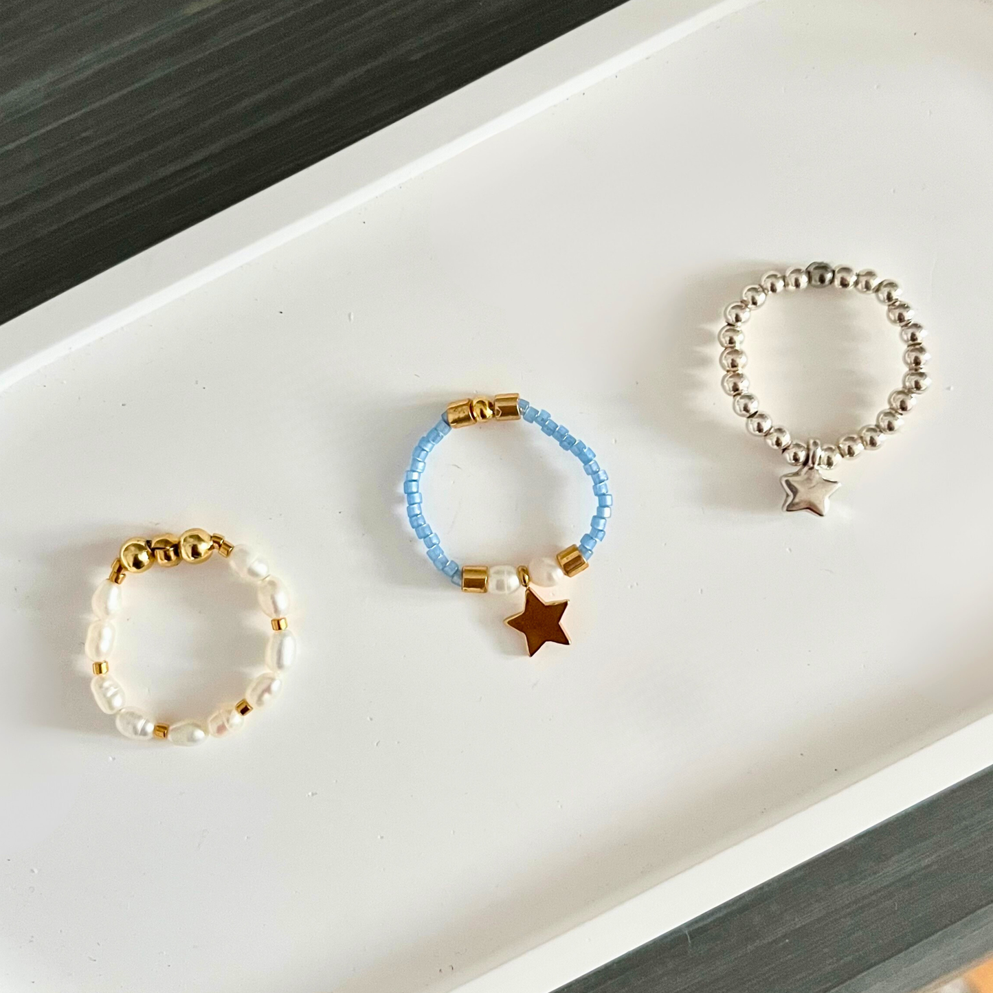 'Silver Bells' Star Charm Ring