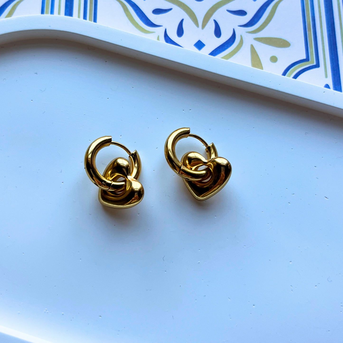 Amore Heart Huggie Hoops