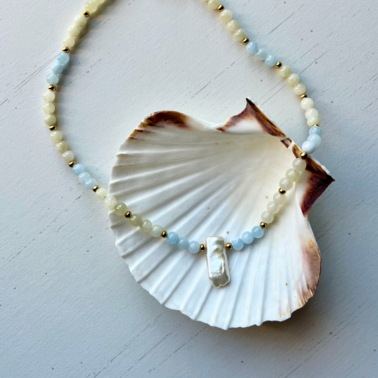 Verde Glass Bead Necklace