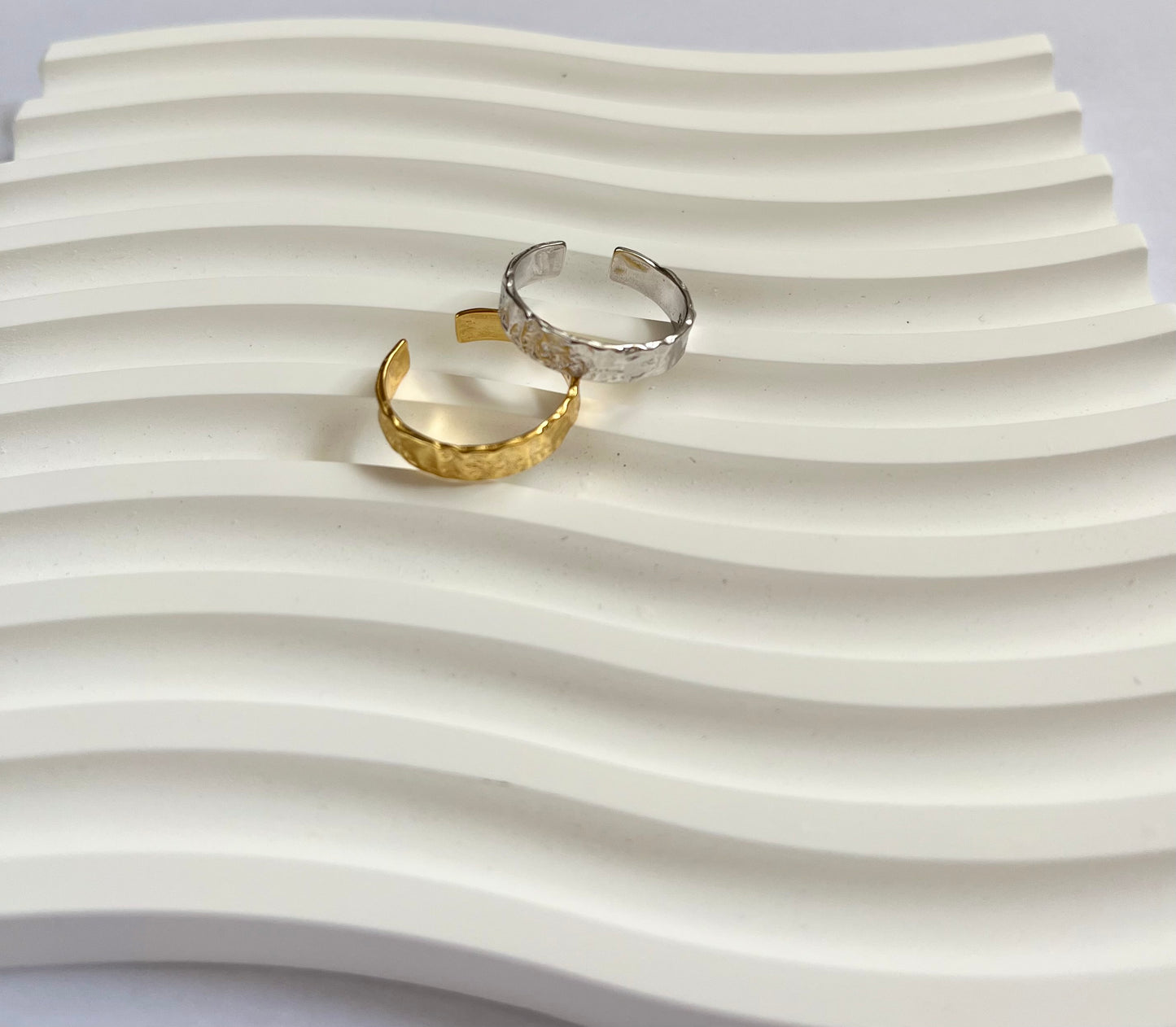 Gold vermeil ring, greek ring, unique ring, adjustable jewellery, hammered ring