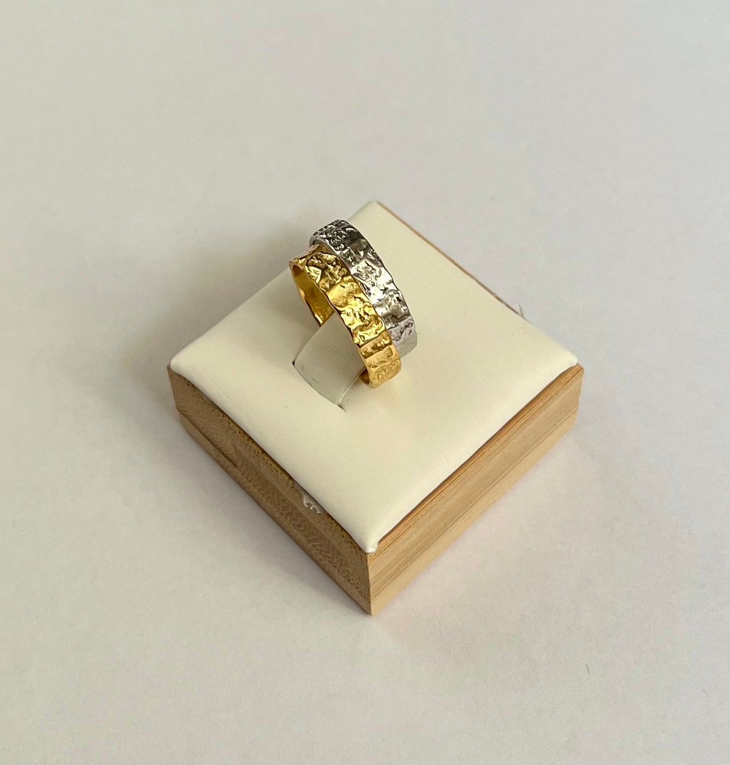 Gold vermeil ring, greek ring, unique ring, adjustable jewellery, hammered ring