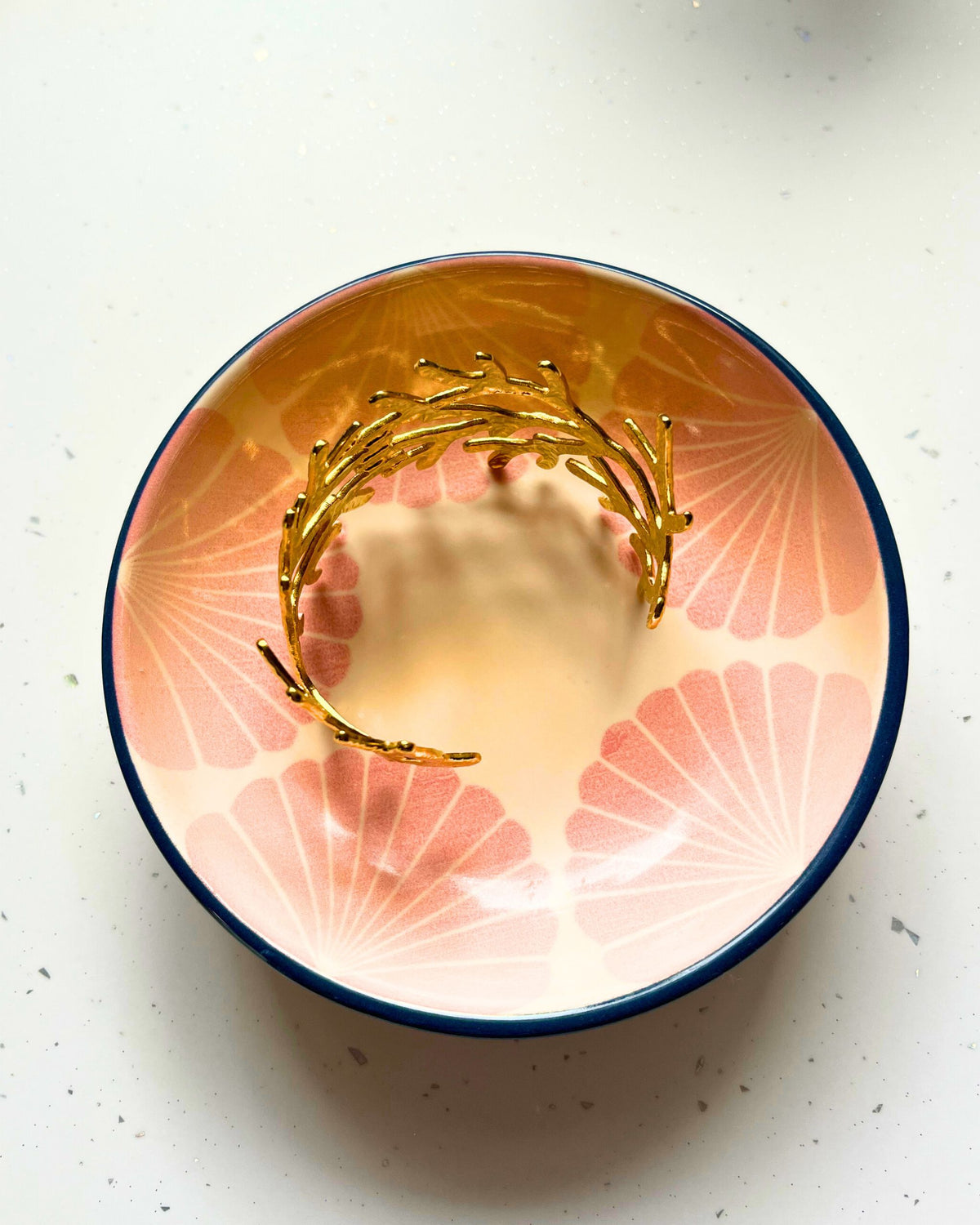 Coral Gold Bangle