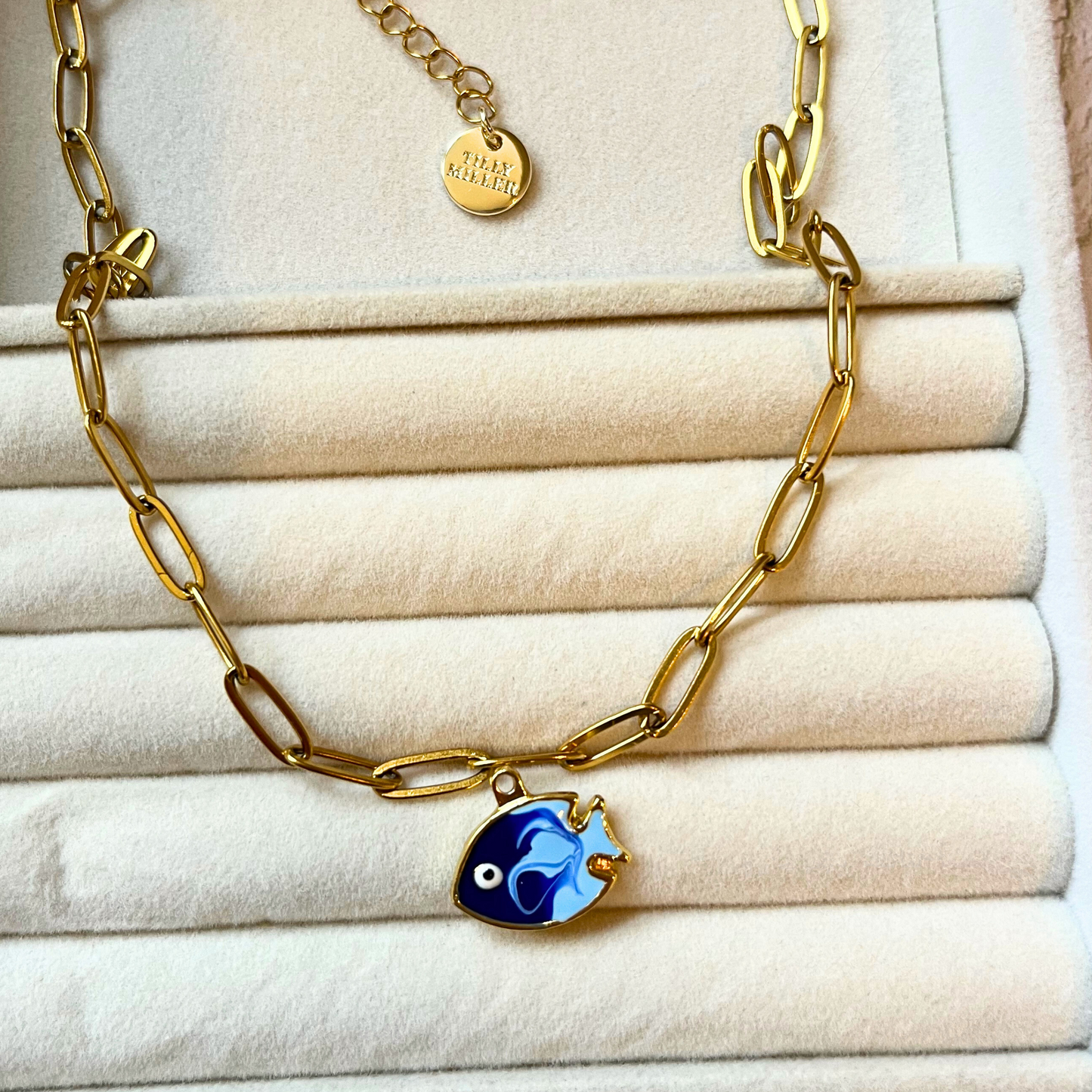 Fish charm, charm necklace, charm bracelet, ocean-inspired jewellery