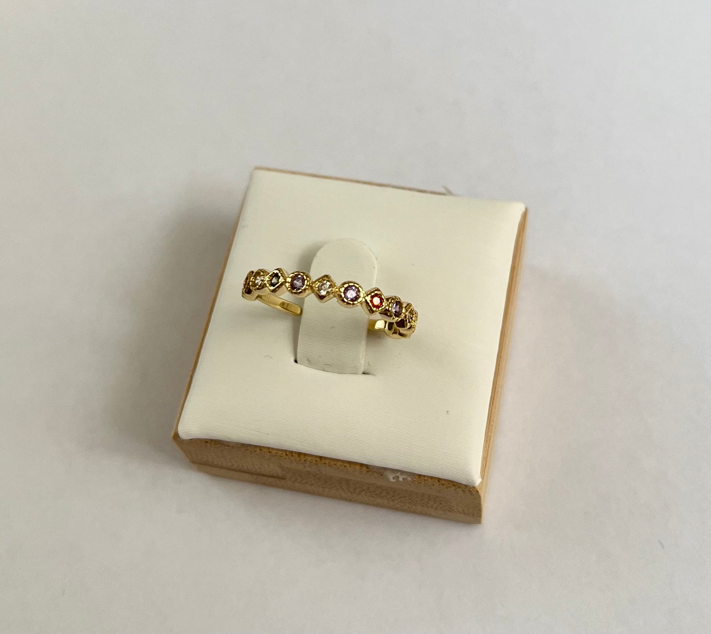Gold sparkly ring, adjustable rings, multi-coloured rings, gold vermeil ring, sterling silver ring, costume jewellery, special ring, eternity ring, affordable eternity ring