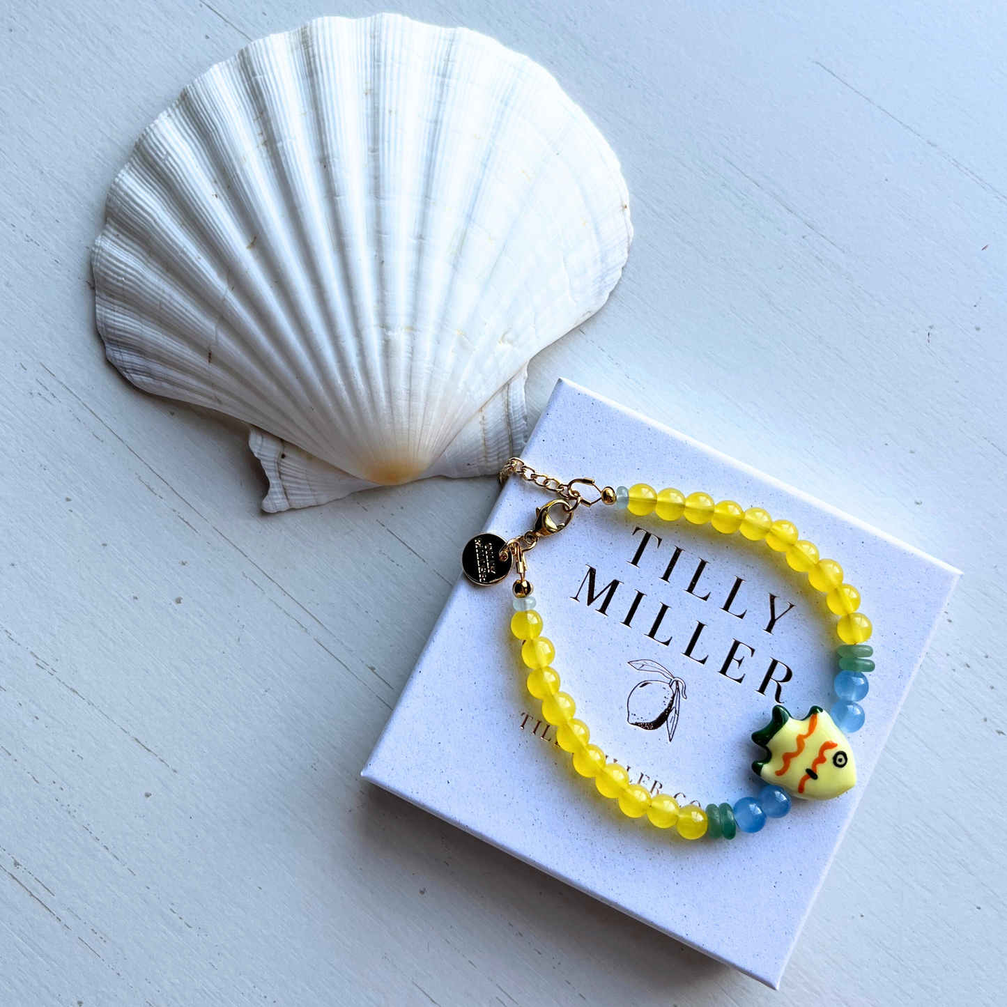 Boho Tide Ceramic Fish Bracelet