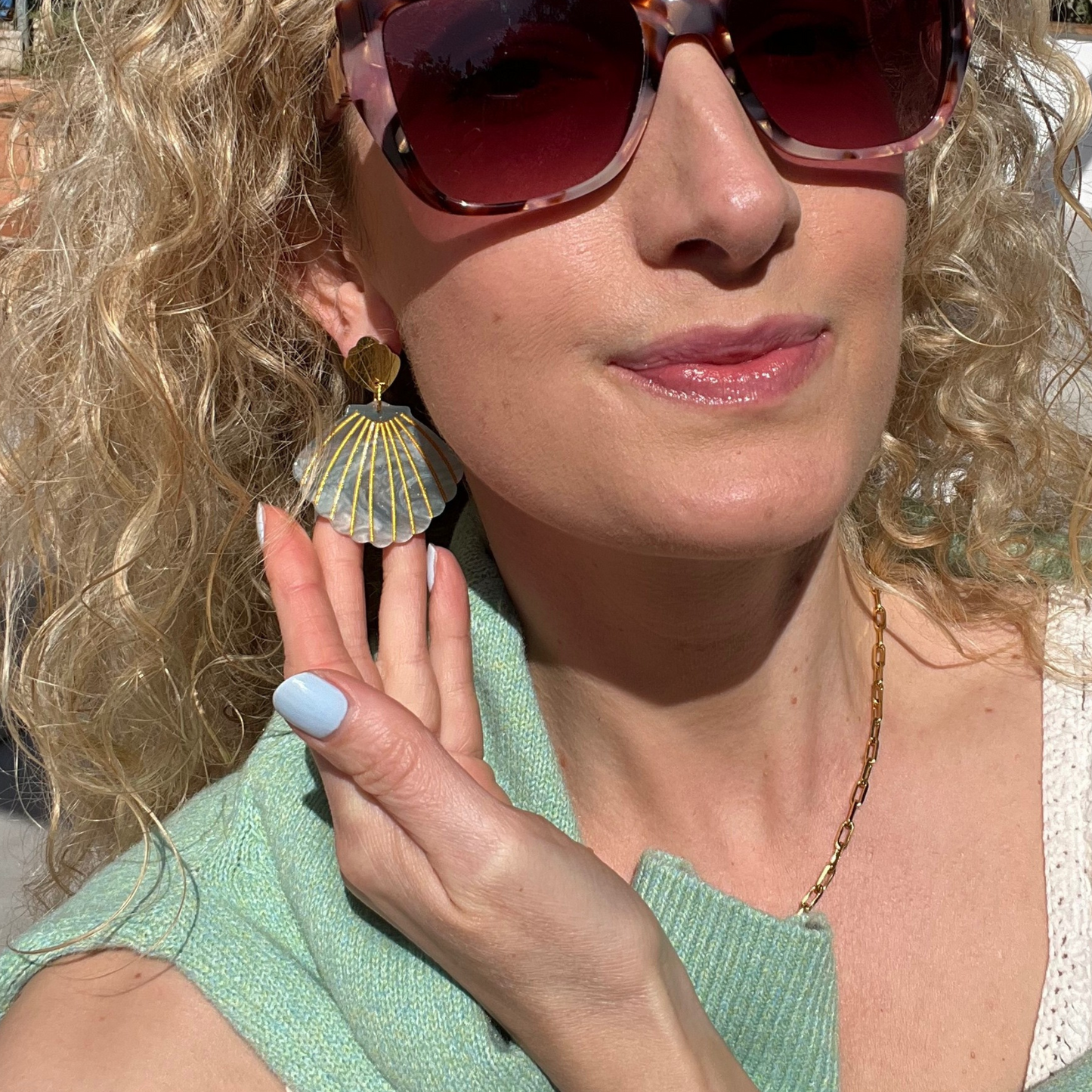 Marbella Resin Sea Shell Earrings