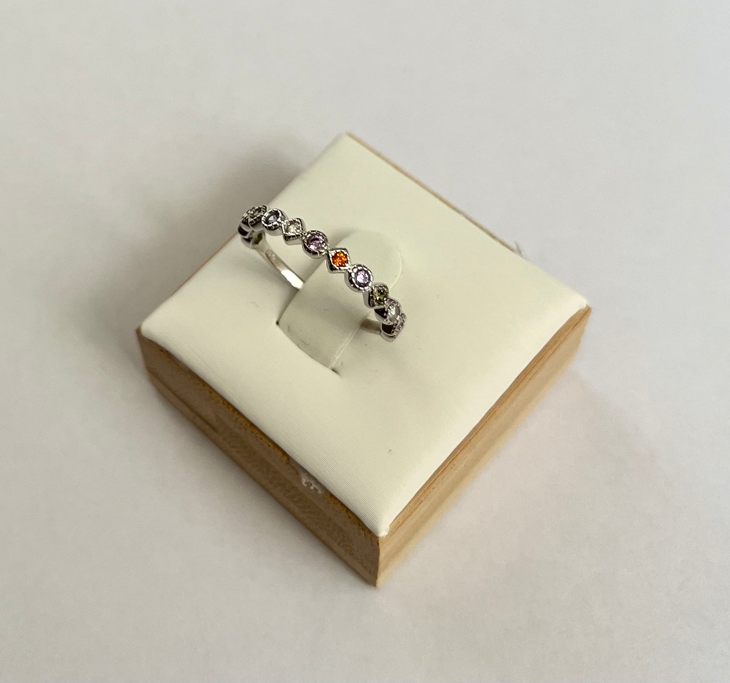 Gold sparkly ring, adjustable rings, multi-coloured rings, gold vermeil ring, sterling silver ring, costume jewellery, special ring, eternity ring, affordable eternity ring