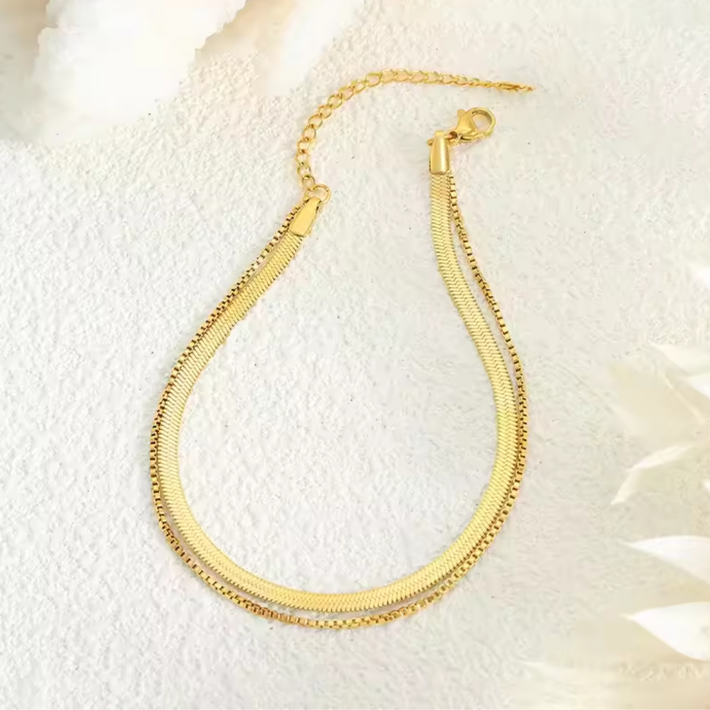 Waterproof anklet, waterproof jewellery, gold anklet, beach anklet, waterproof jewellery