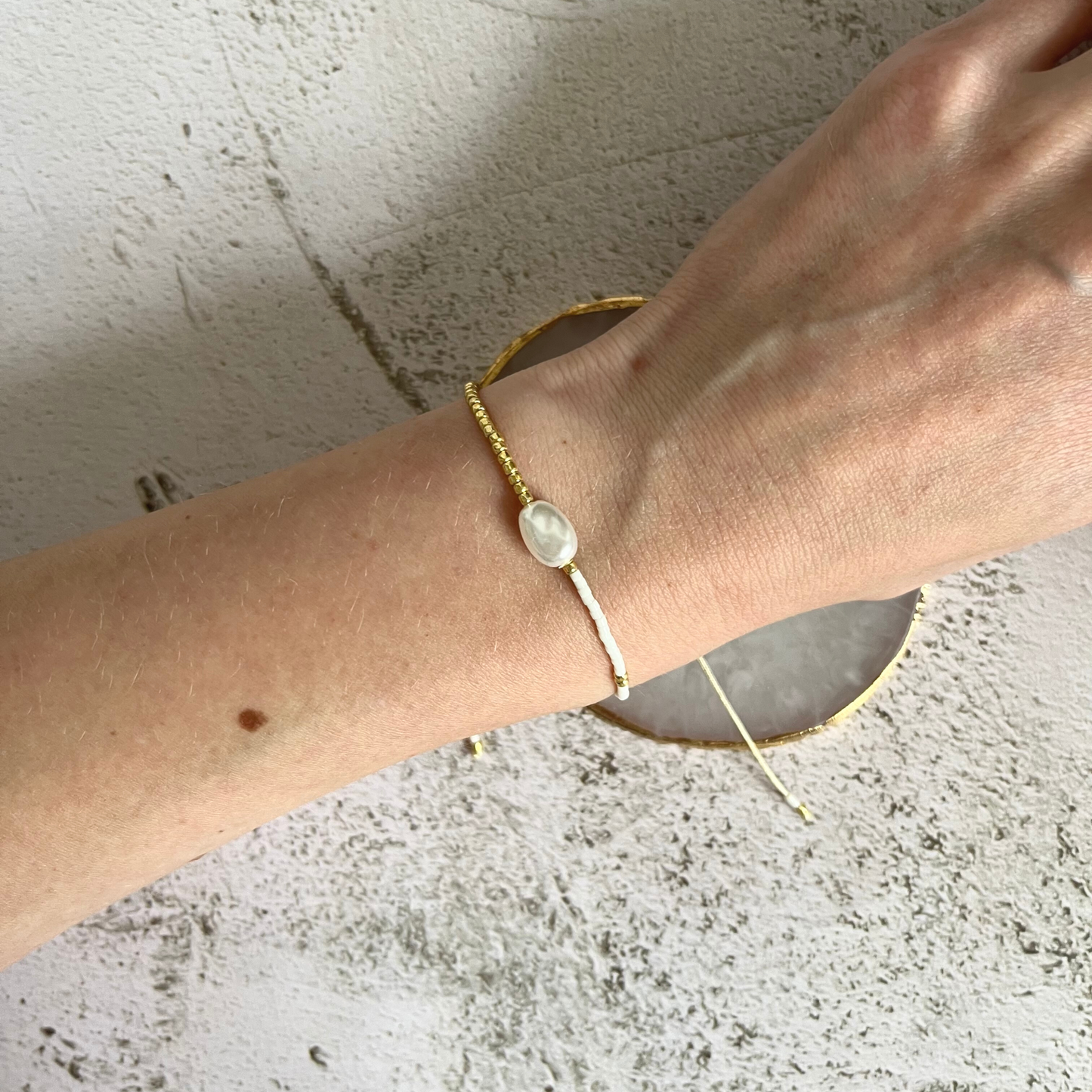 Stacking bracelet, pearl bracelet, summer bracelet, beaded bracelet