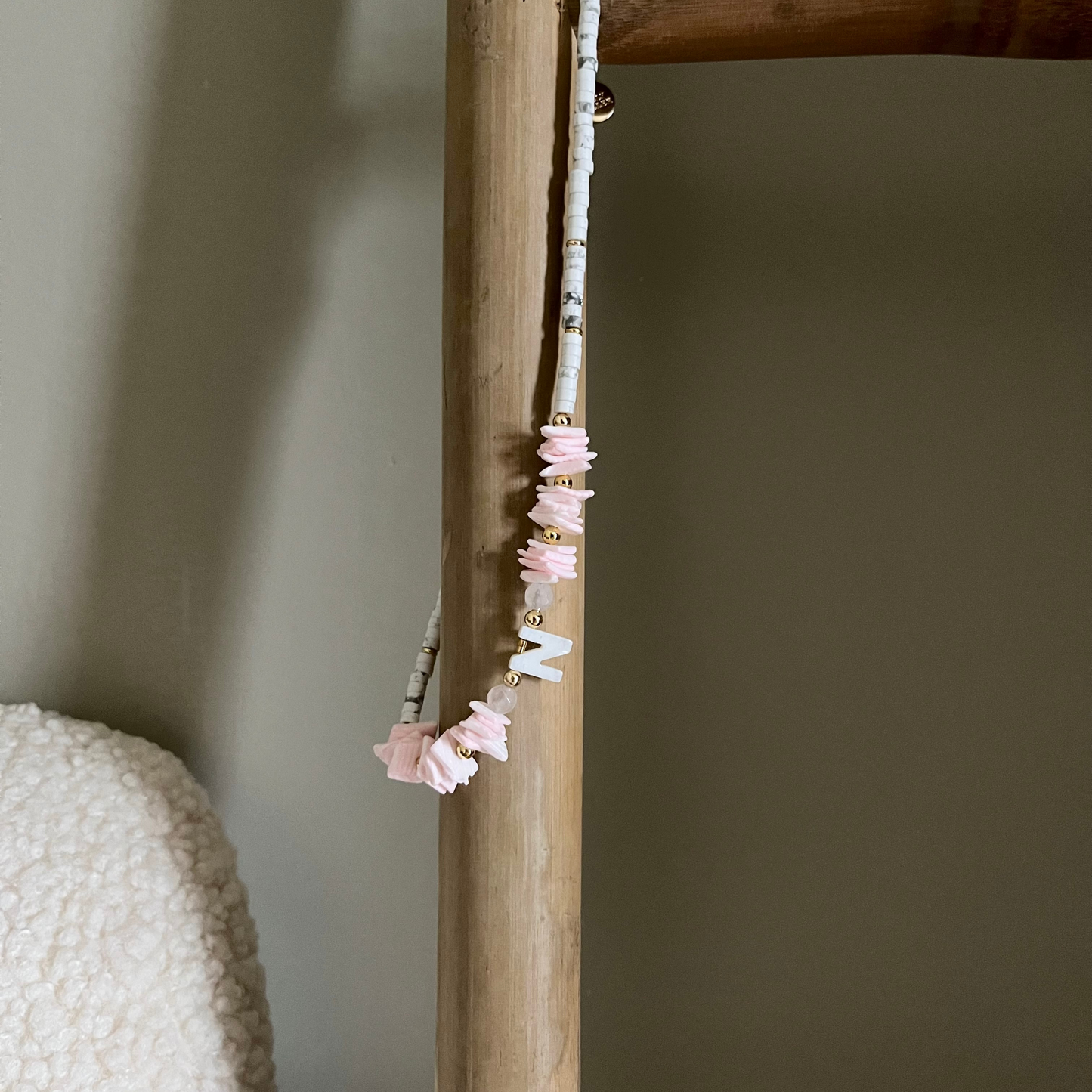 Vilamoura Initial Beaded Necklace