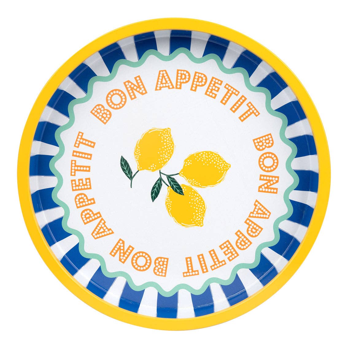 'Bon Appetit' Lemon Tin Tray