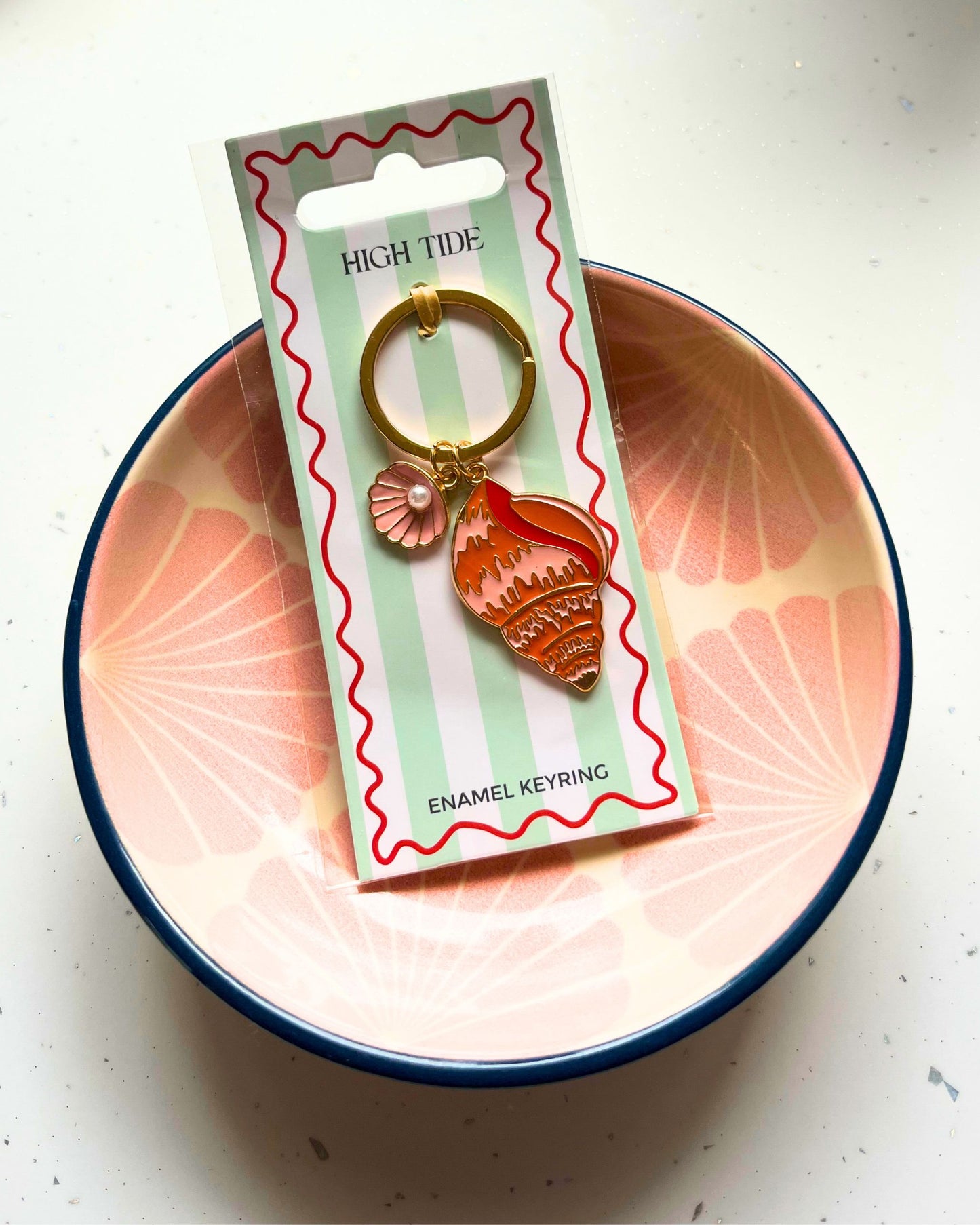 Shell Enamel Keyring