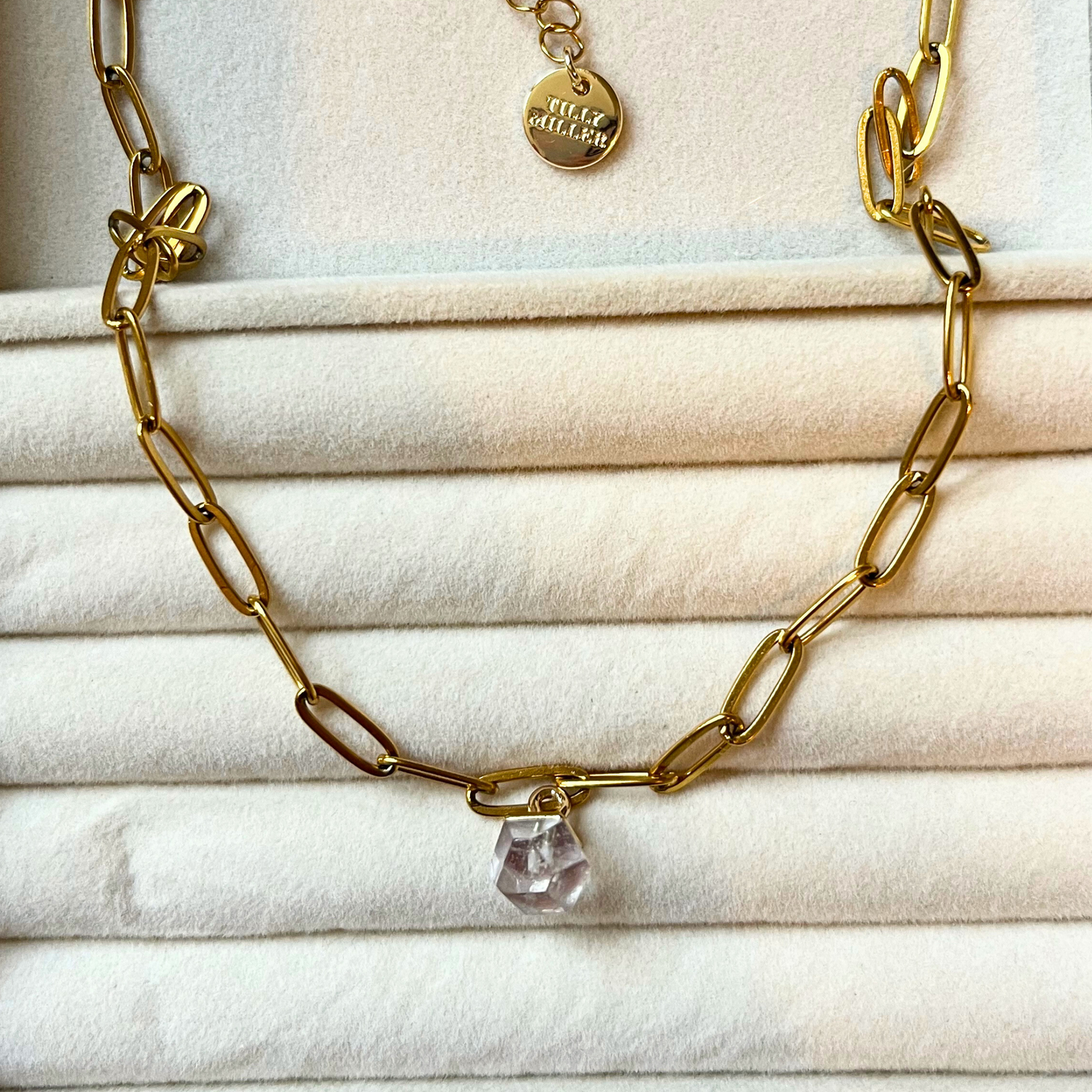Charm bar, natural stone charm, quartz charm, bespoke jewellery, design your own jewellery, charm necklace, charm bracelet
