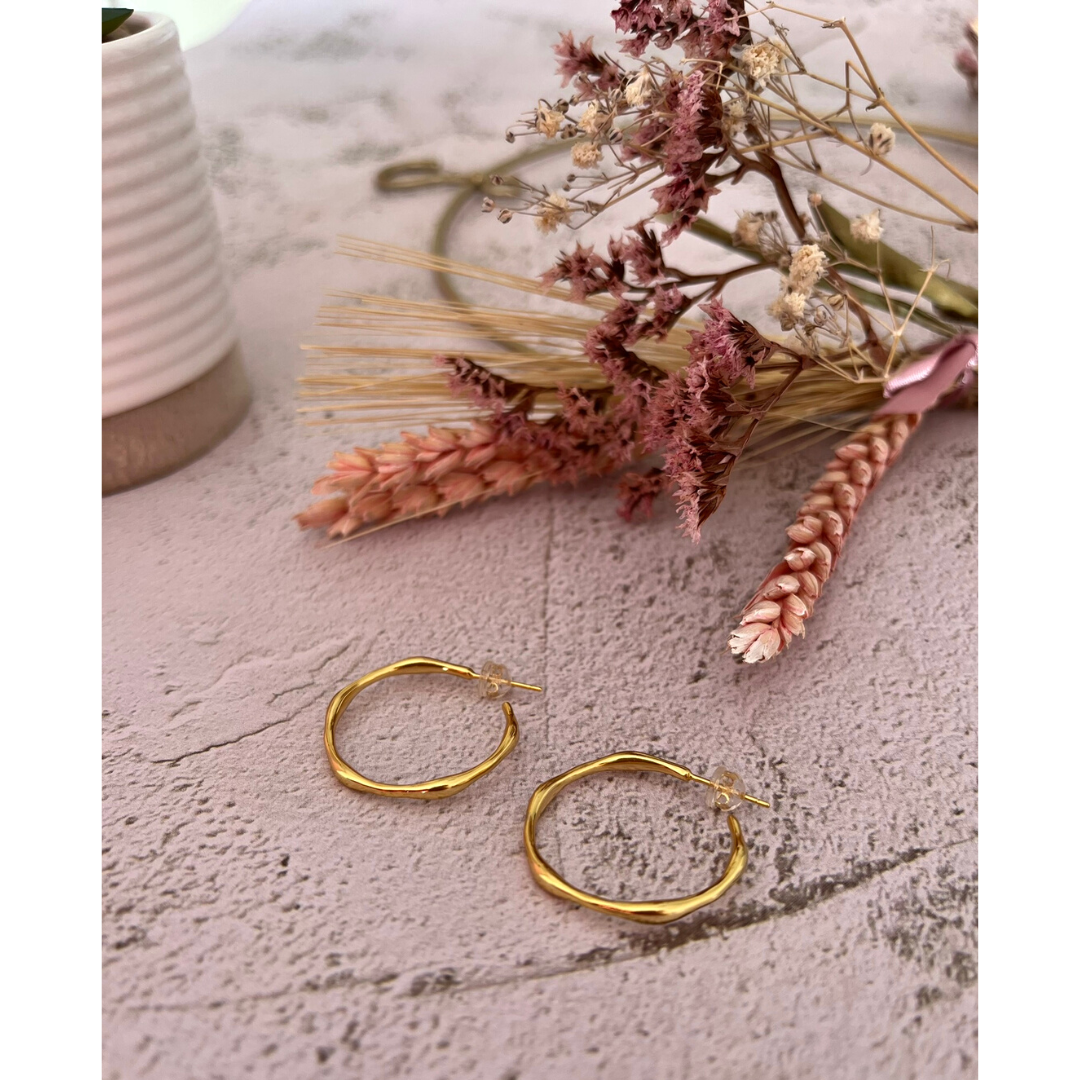 MILLER STUD HOOP EARRINGS-