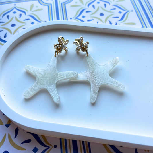 Cortona Resin Star Fish Earrings