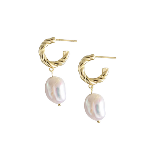 Abbie Chunky Pearl Drop Earrings