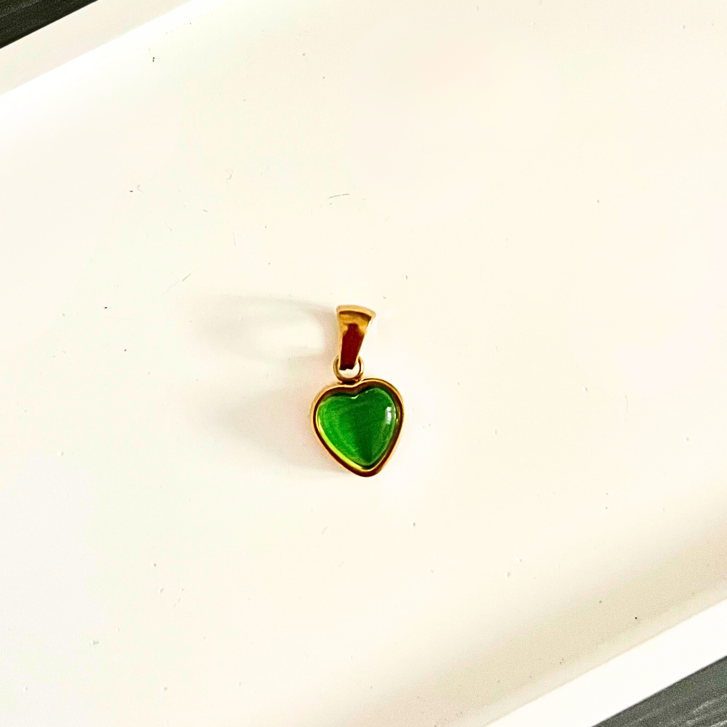 Emerald Heart Charm