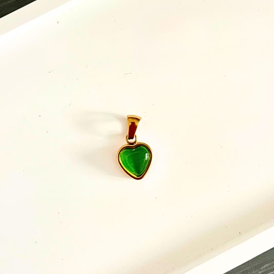 Emerald Heart Charm