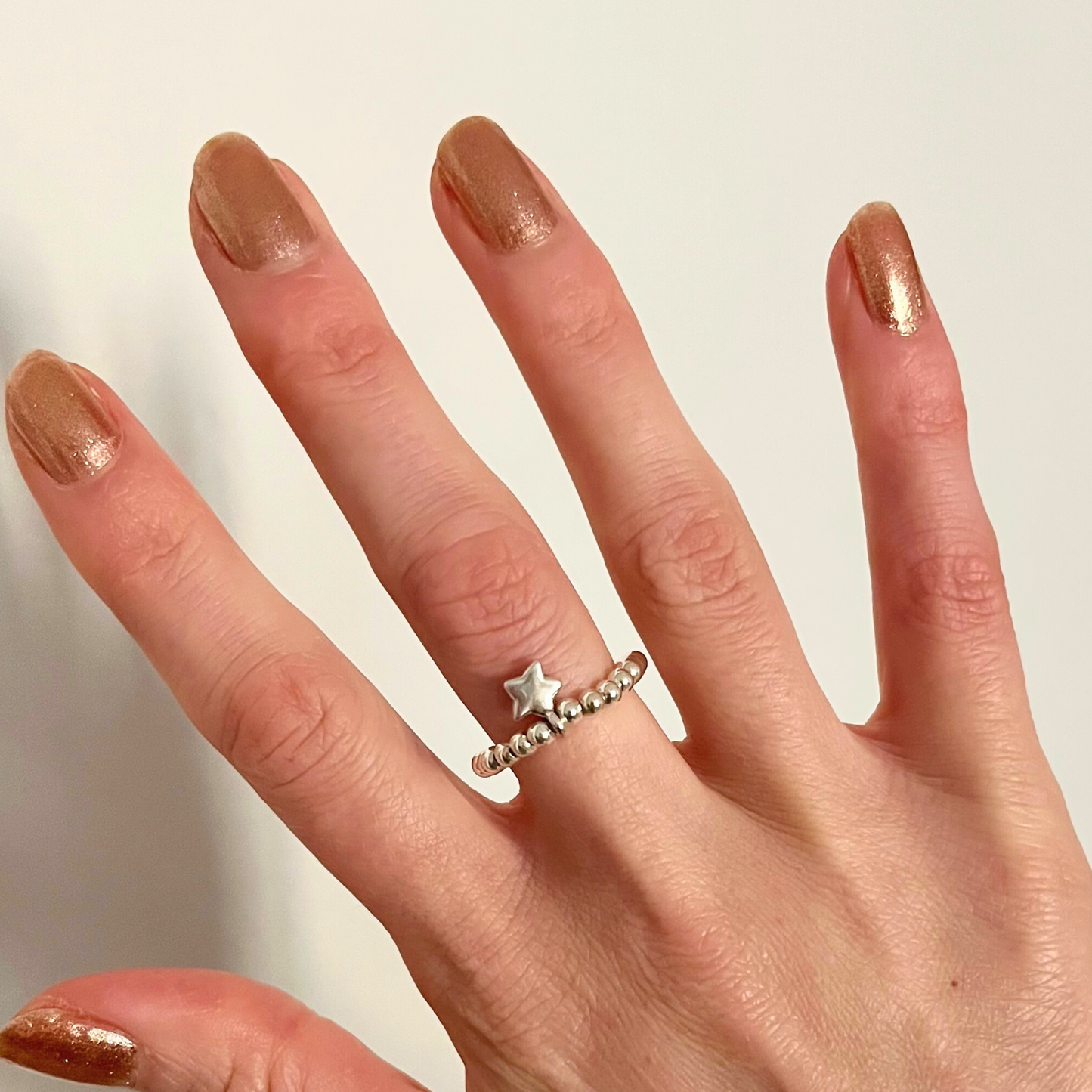 'Silver Bells' Star Charm Ring