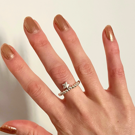 'Silver Bells' Star Charm Ring
