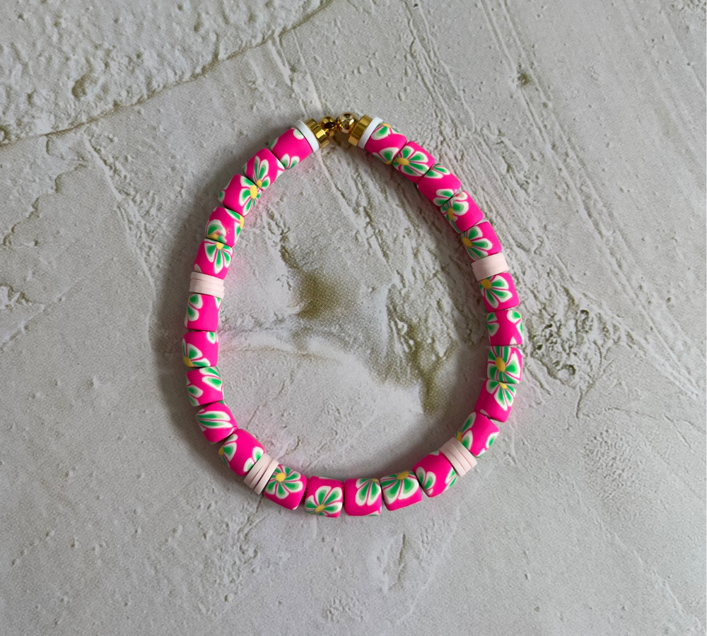 Neon Flower Stacking Bracelet