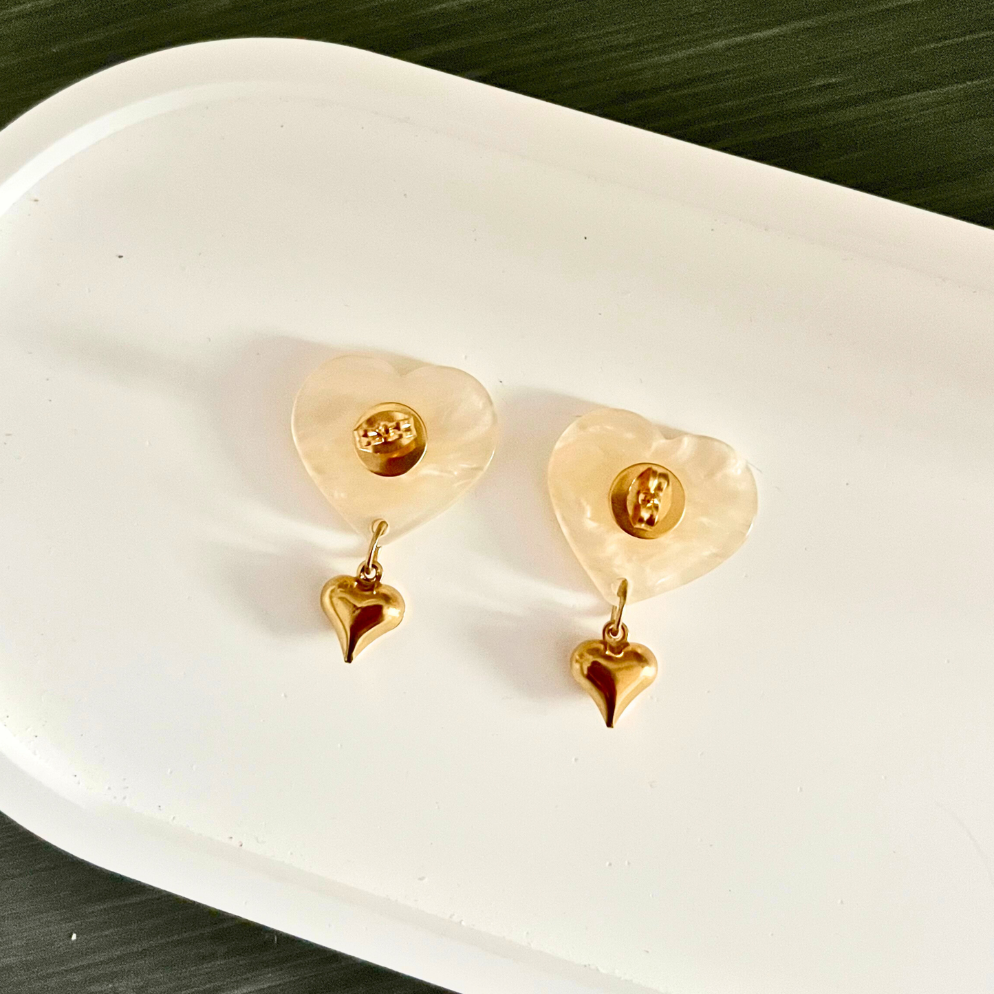 Mistletoe Kiss Heart Earrings