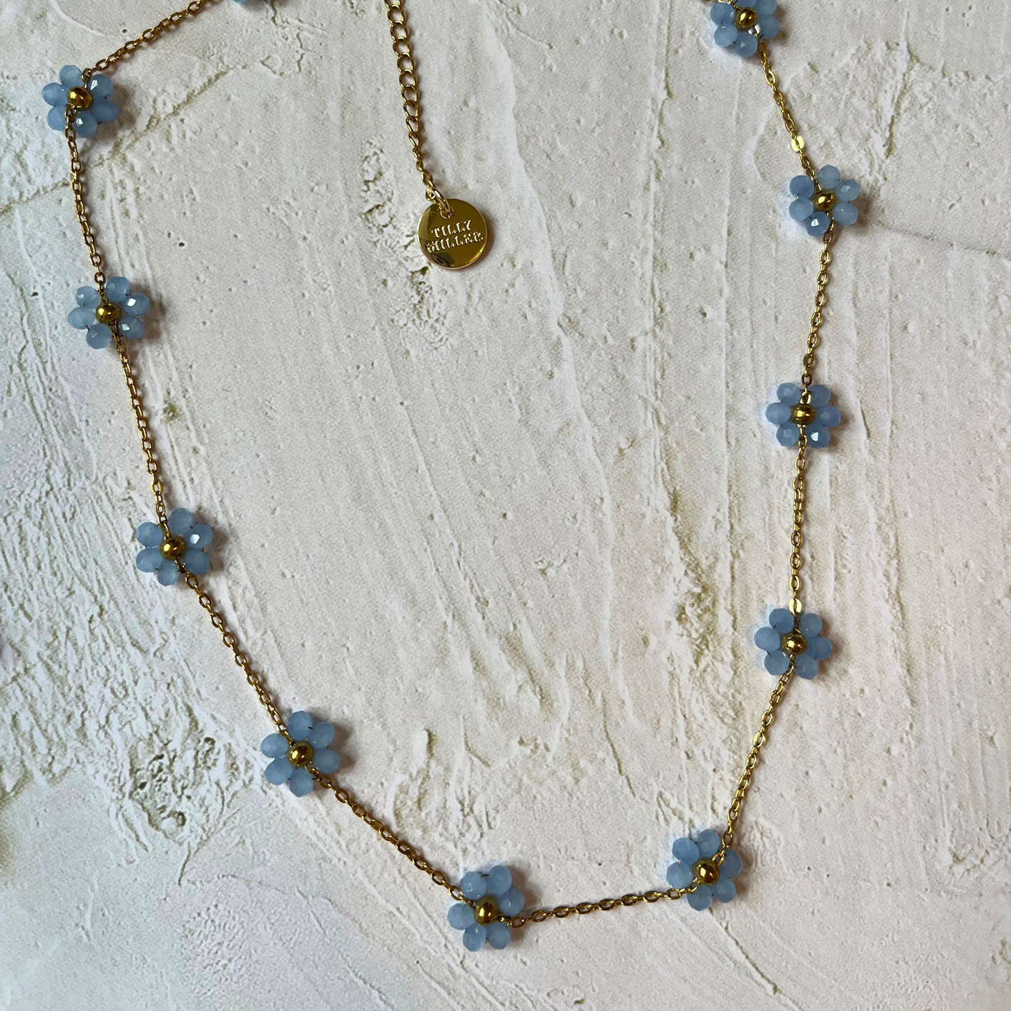 Iris Flower Beaded Necklace