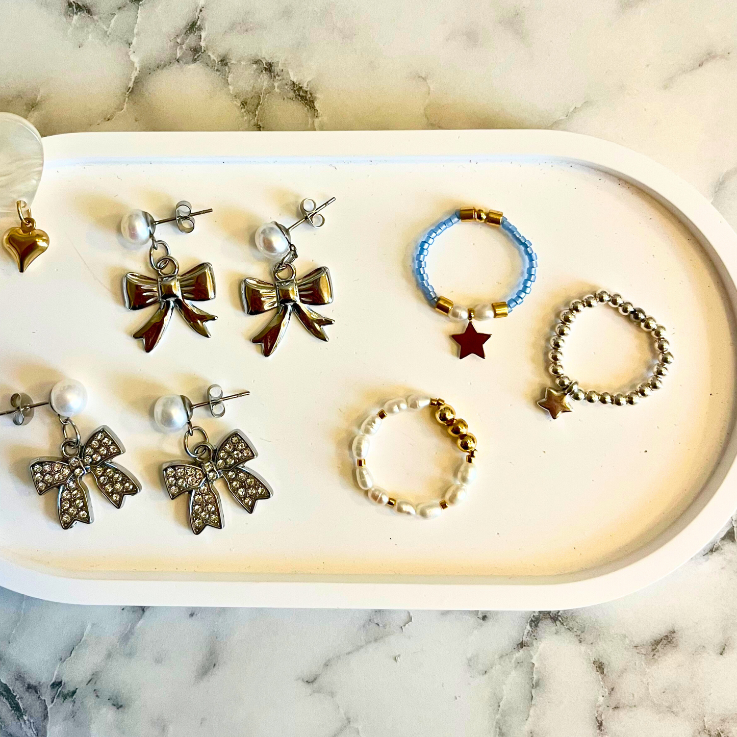 'Silver Bells' Star Charm Ring