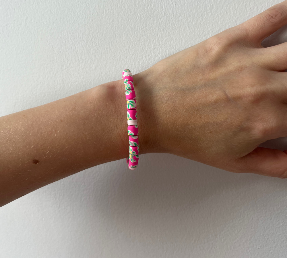 Neon Flower Stacking Bracelet