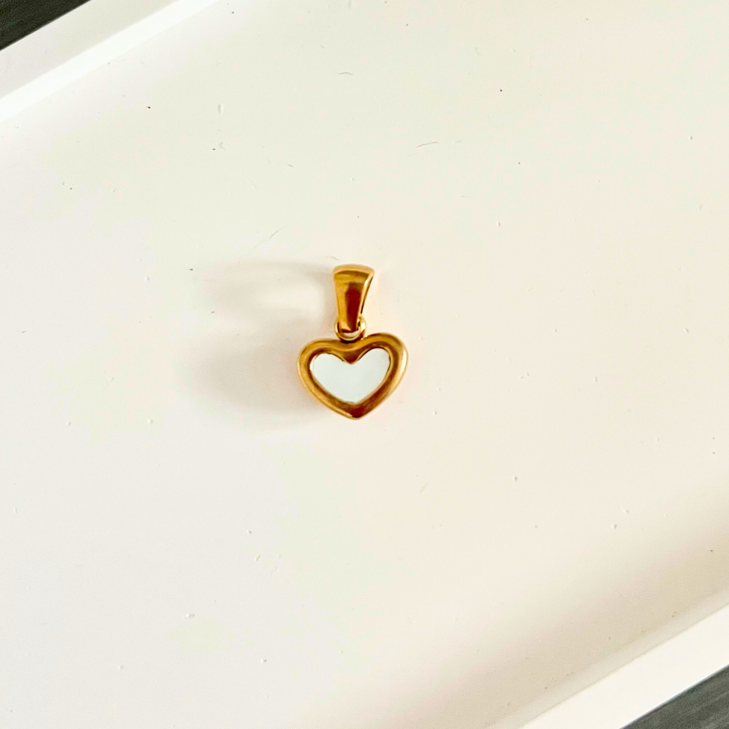 Opal Heart Charm
