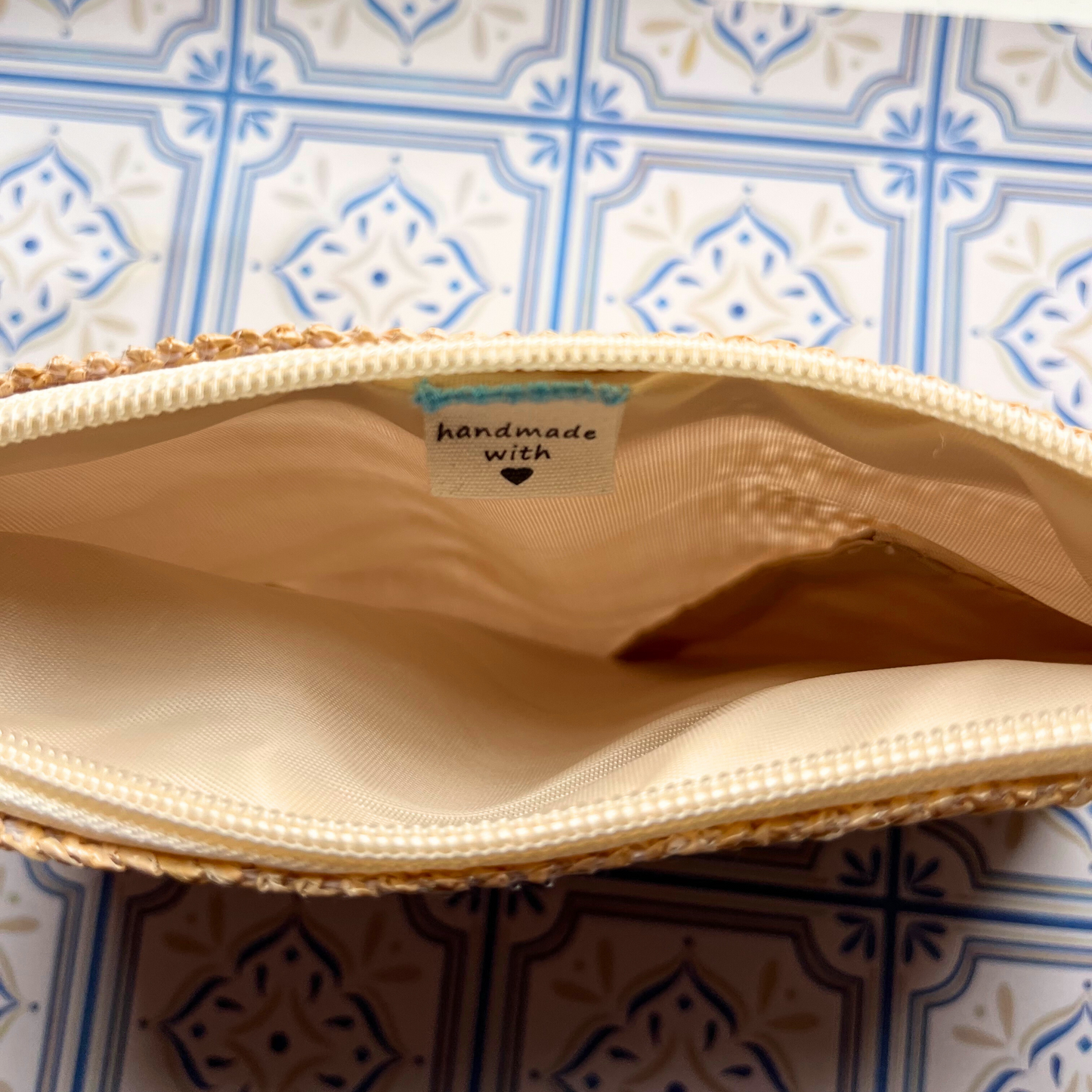 Raffia Turtle Clutch Bag