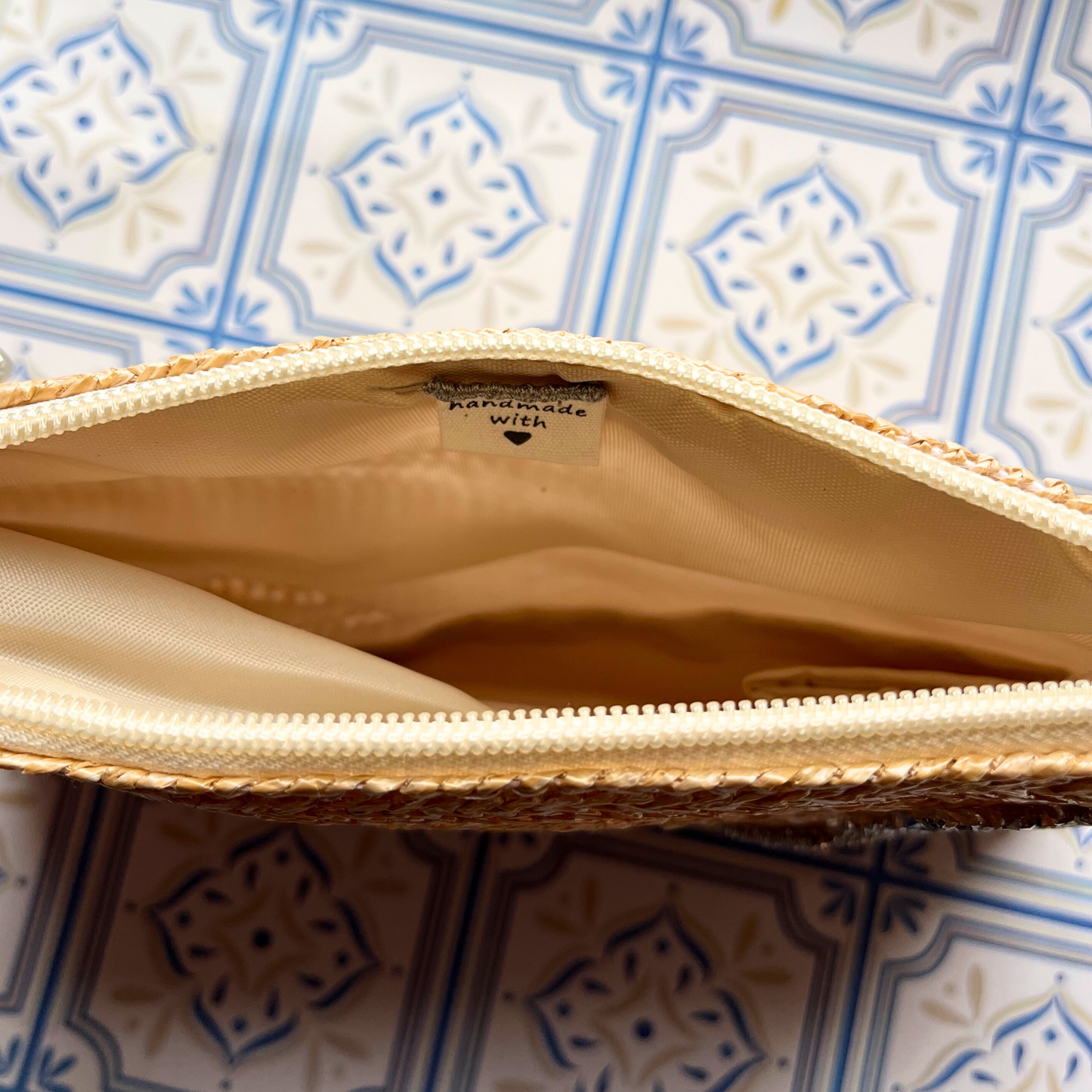 Raffia Prosecco Clutch Bag