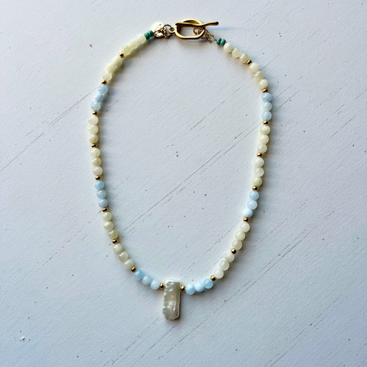 Verde Glass Bead Necklace