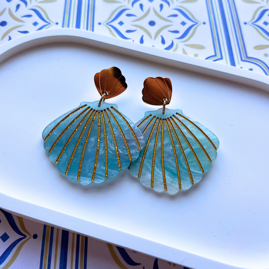 Marbella Resin Sea Shell Earrings