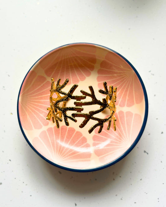 Coral Gold Bangle