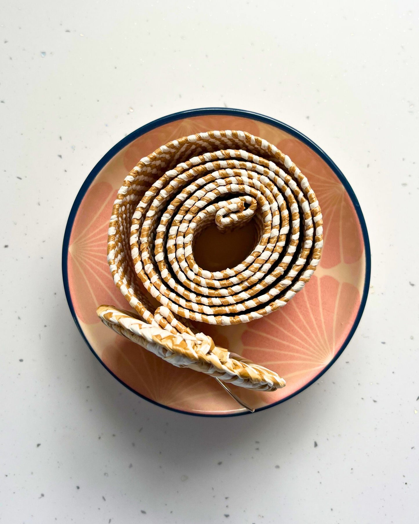Natural Woven Straw Belt
