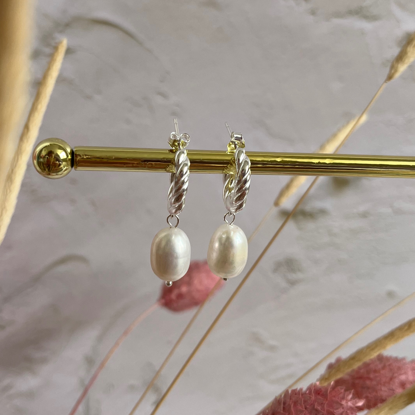 Abbie Chunky Pearl Drop Earrings