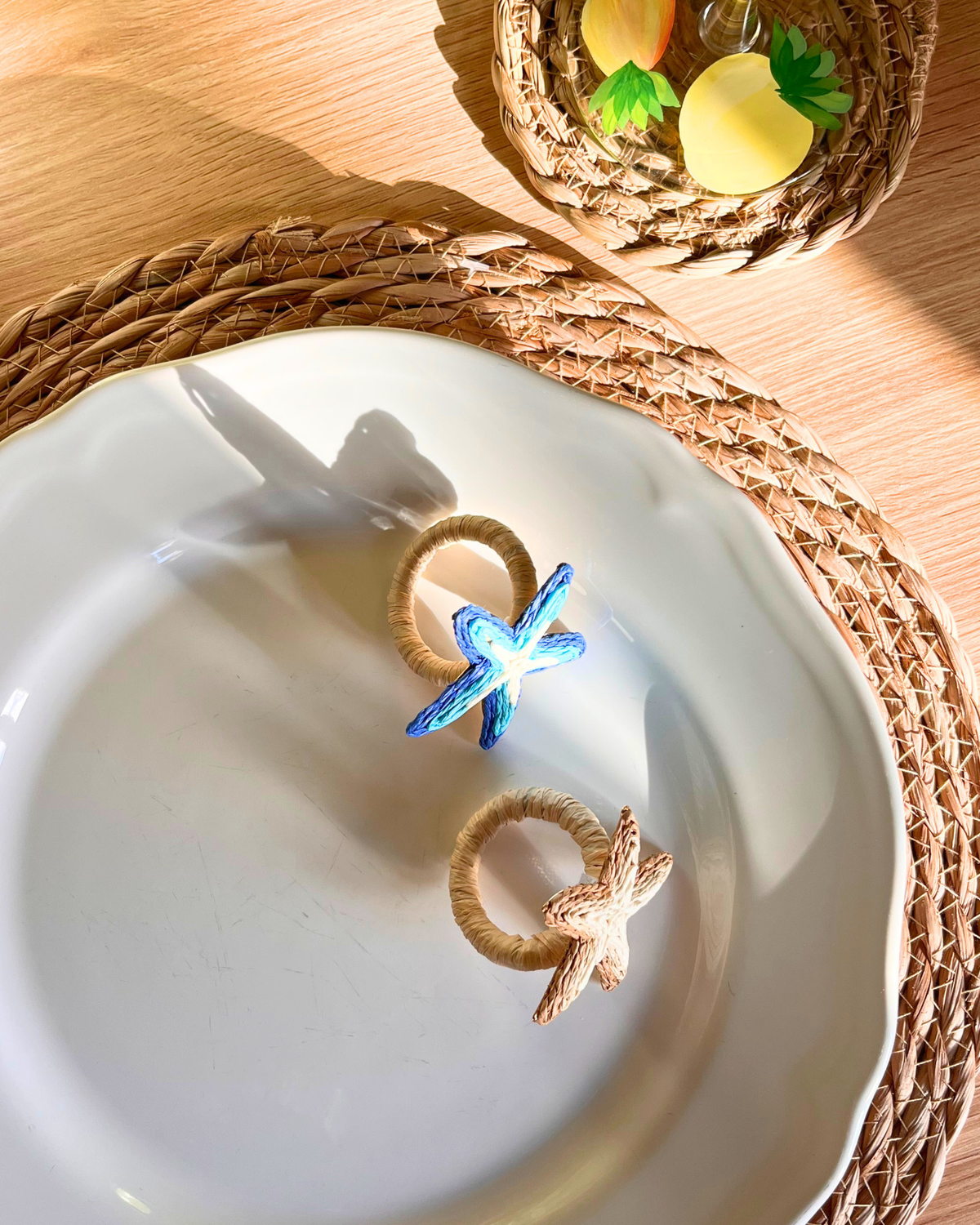 Blue Starfish Napkin Rings (set of 4)