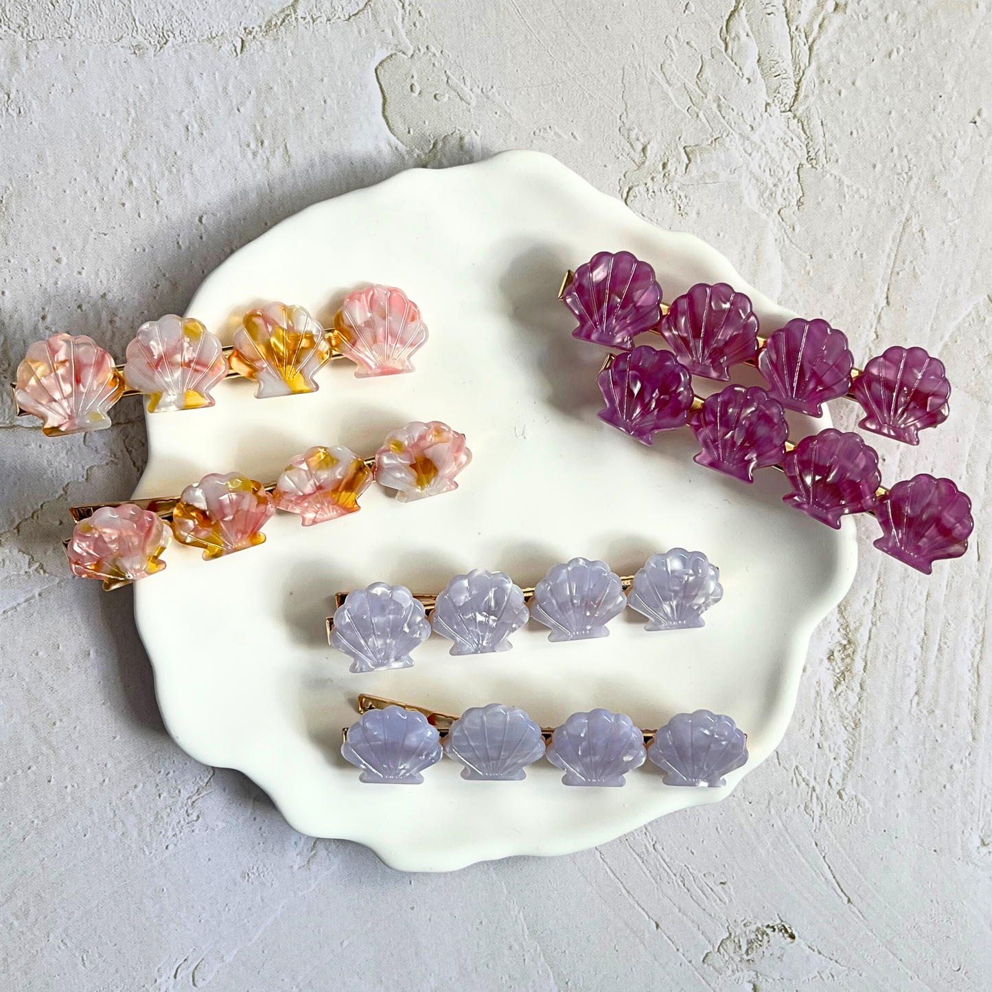 Summer hair clips, shell clips, beach accessories, shell clips, fun accessories