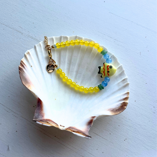 Boho Tide Ceramic Fish Bracelet