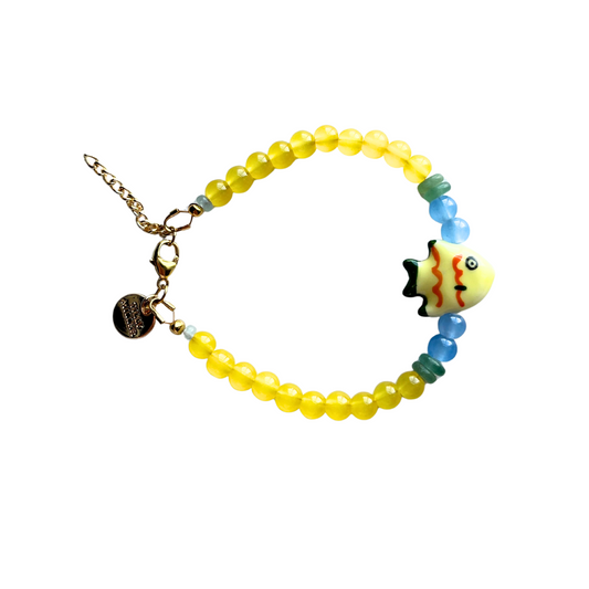 Boho Tide Ceramic Fish Bracelet