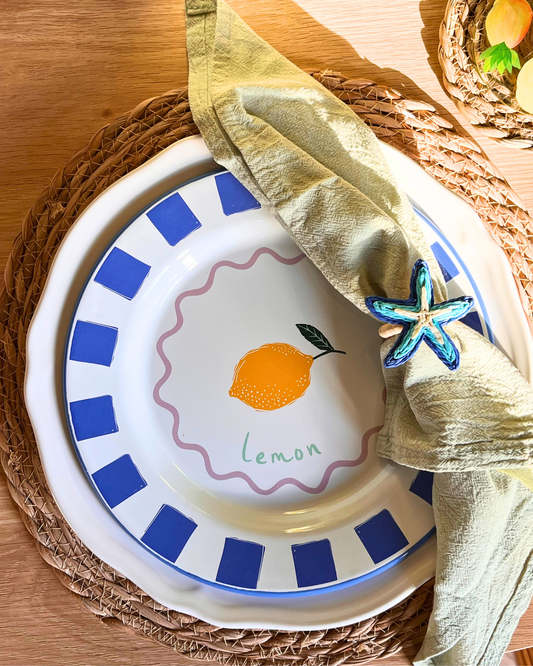 Blue Starfish Napkin Rings (set of 4)