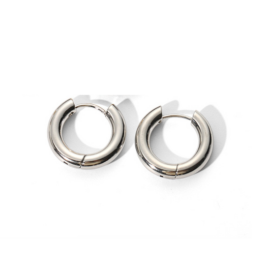 Emma Silver Waterproof Hoops