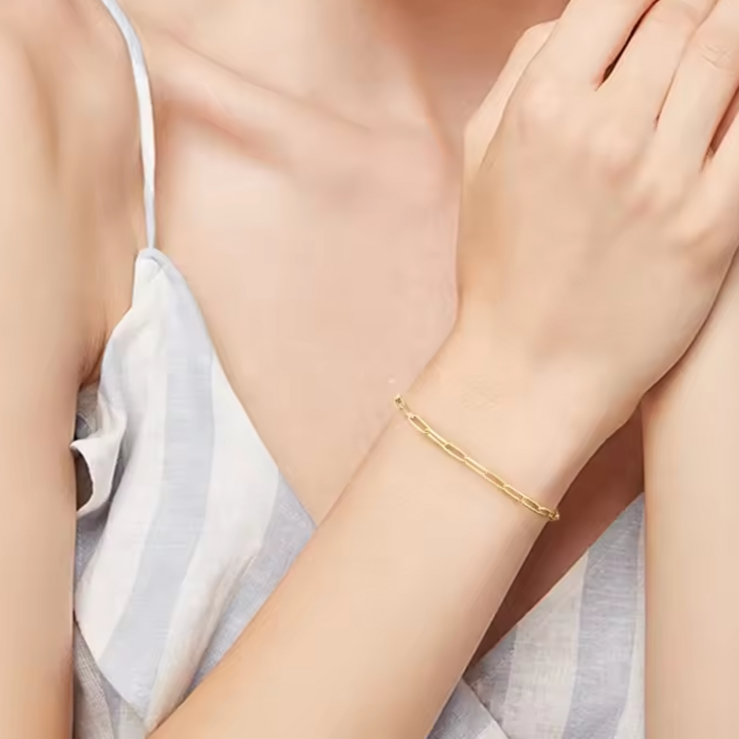 Emily Delicate Gold Link Chain Bracelet