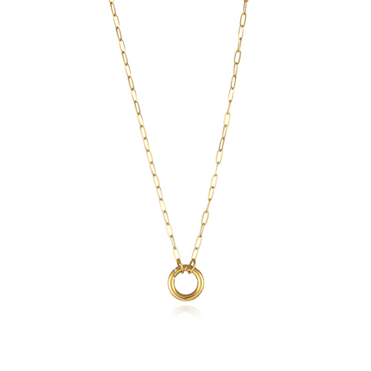 Base Oval Chain Necklace (Circle Clasp)